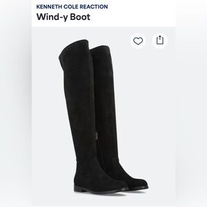 Kenneth Cole Reaction Black Over-the-Knee Boots